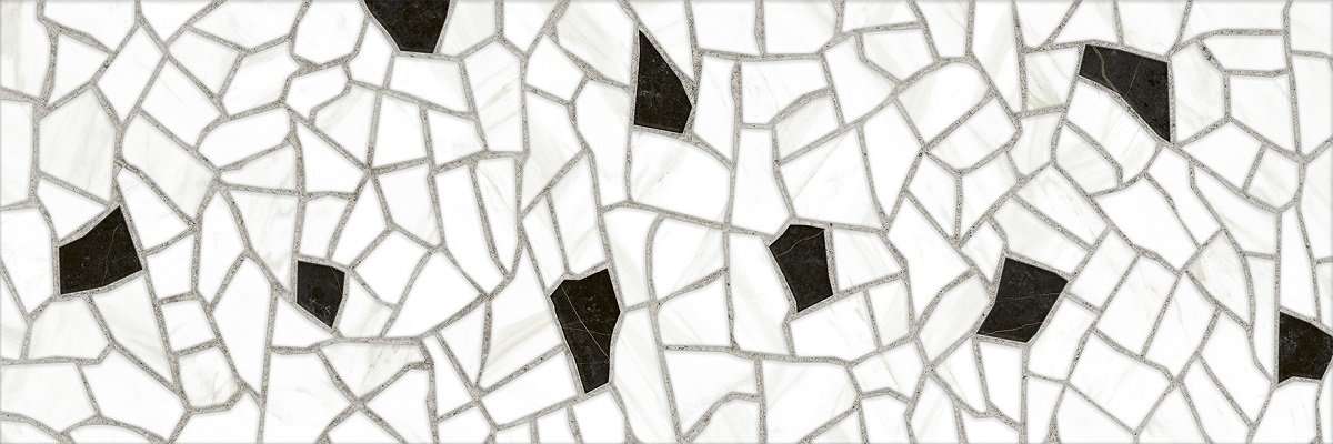 Декоративные элементы Керамин Барселона 7Д тип 1, цвет белый, поверхность глянцевая, прямоугольник, 250x750