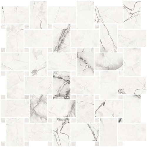 Мозаика Sant Agostino Pure Marble Rete Spider White Kr CSARSPWK30, цвет белый, поверхность полированная, квадрат, 300x300