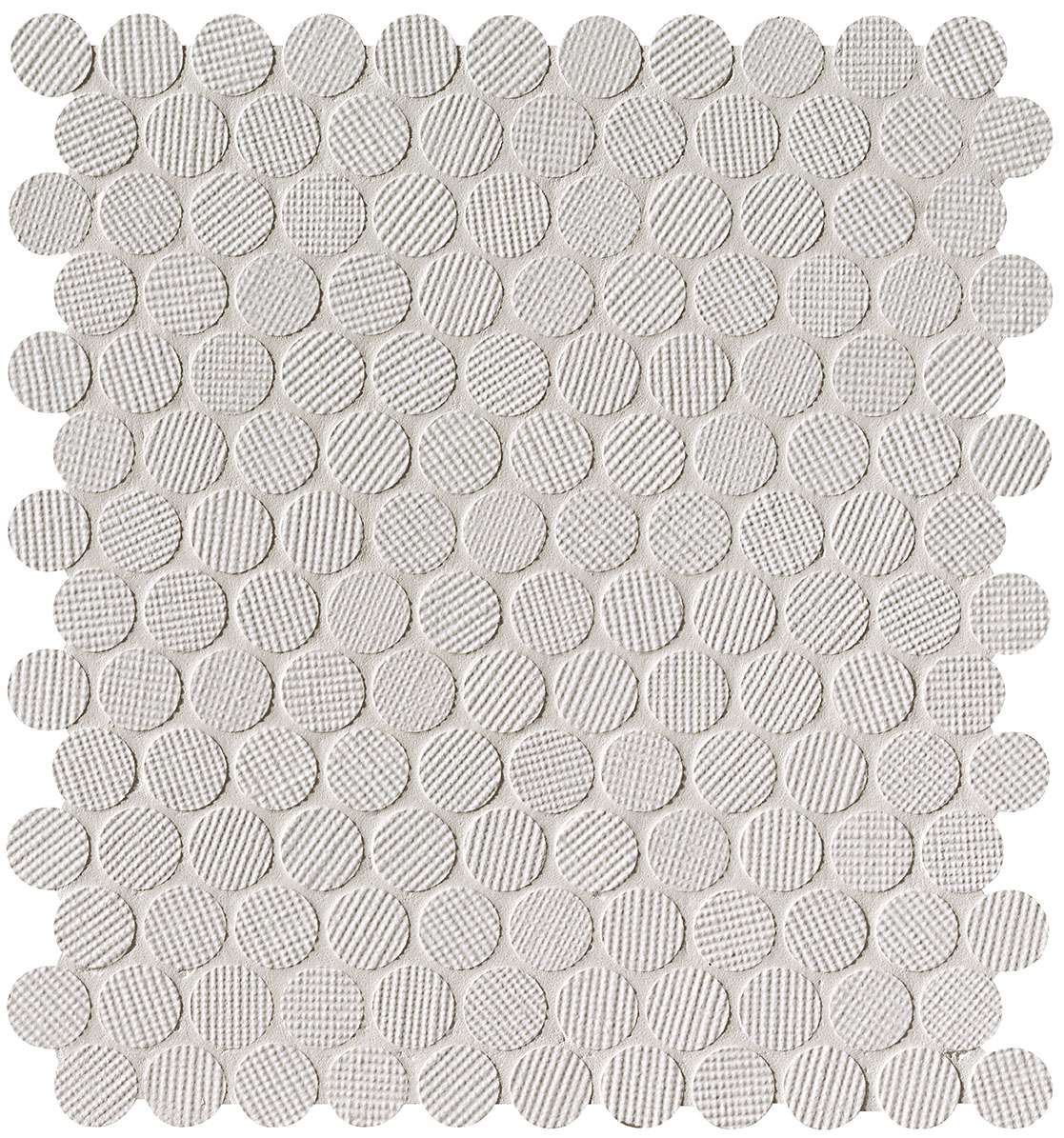Мозаика Fap Milano&Wall Bianco Round Mosaico fNVQ, цвет белый, поверхность матовая, квадрат, 295x325