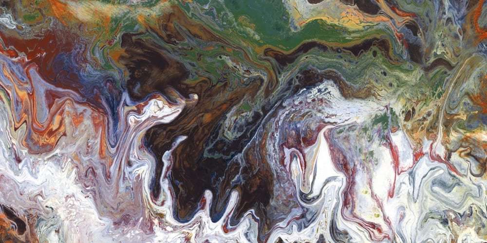 Керамогранит Blustyle Splater Wave Nebula, цвет разноцветный, поверхность полированная, прямоугольник, 600x1200