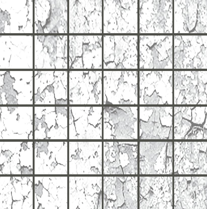 Мозаика Aparici Ferrum Nacar Natural Mosaic 5X5, цвет белый, поверхность матовая, квадрат, 298x298