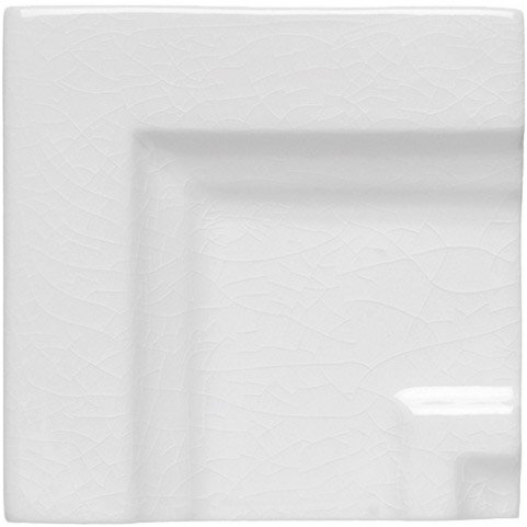 Вставки Adex ADMO5410 Angulo Marco Cornisa Clasica C/C Blanco, цвет белый, поверхность глянцевая, квадрат, 75x75