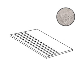 Ступени Naxos Vision Gradone Nuage Grip Rett 118677, цвет серый, поверхность противоскользящая, прямоугольник, 300x600