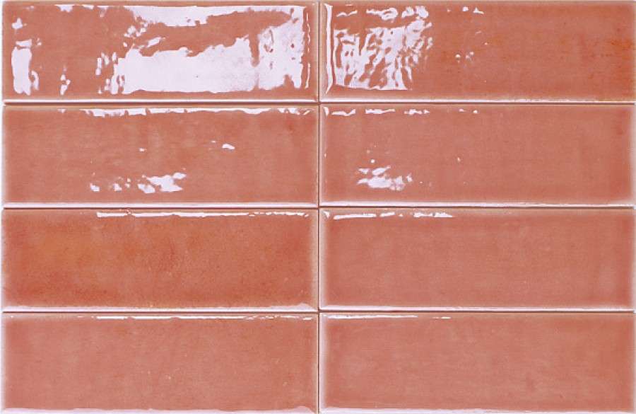 Керамическая плитка Wow Colour Notes Rosemist 132965, цвет оранжевый, поверхность глянцевая, под кирпич, 40x125