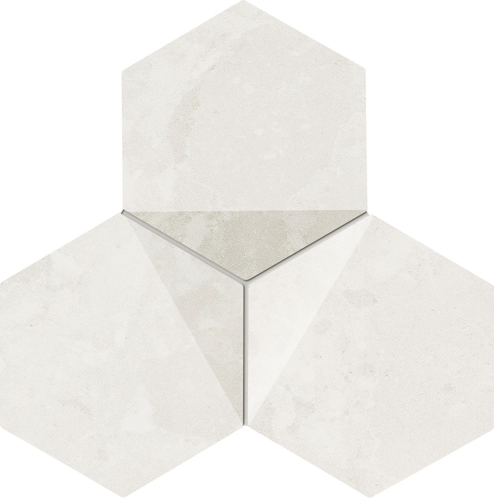 Мозаика Tubadzin Scoria Mozaika White, цвет белый, поверхность матовая, прямоугольник, 165x192