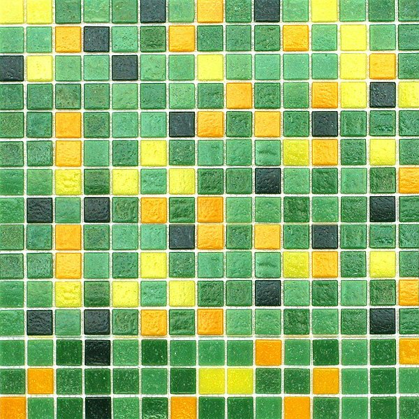 Мозаика JNJ Mosaic Mixed Colored 195JC, цвет зелёный, поверхность глянцевая, квадрат, 327x327