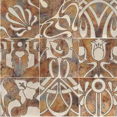 Декоративные элементы Mainzu Decor Romeo, цвет коричневый, поверхность сатинированная, квадрат, 200x200