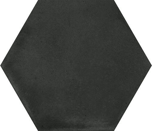 Керамическая плитка La Fabbrica Small Black 180041, цвет чёрный, поверхность матовая, шестиугольник, 107x124