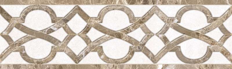 Бордюры Gracia Ceramica Глория Беж Бордюр 02, цвет коричневый бежевый, поверхность матовая, прямоугольник, 75x250