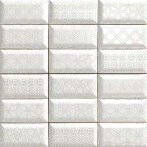 Керамическая плитка Mainzu Luxor White, цвет белый, поверхность глянцевая, кабанчик, 100x200