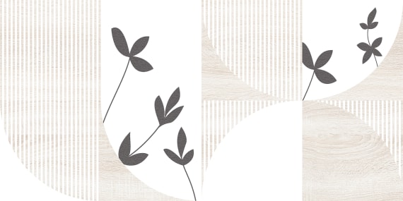 Декоративные элементы Lasselsberger Джапанди Декор Бежевая 1041-8200, цвет белый бежевый, поверхность матовая, прямоугольник, 200x400