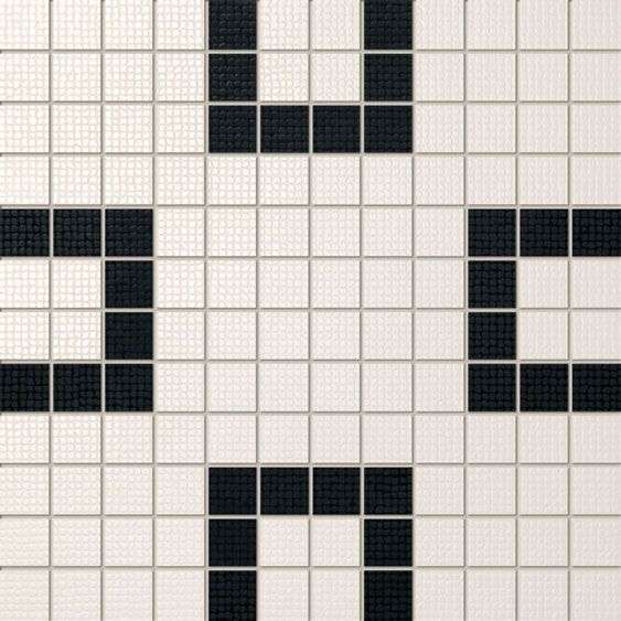 Мозаика Maciej Zien Monaco Ms-Rivage 1, цвет чёрно-белый, поверхность глянцевая, квадрат, 298x298
