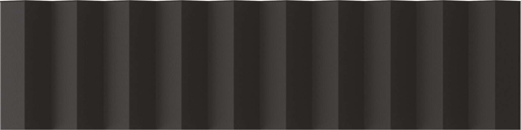 Керамическая плитка Wow Twin Peaks Up Nero 131547, цвет чёрный, поверхность матовая 3d (объёмная), под кирпич, 75x300