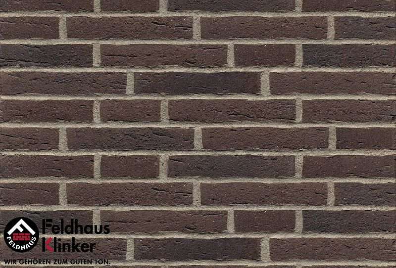 Клинкер Feldhaus Klinker Sintra Carmesi Geo R697DF11, цвет коричневый, поверхность матовая, под кирпич, 52x240