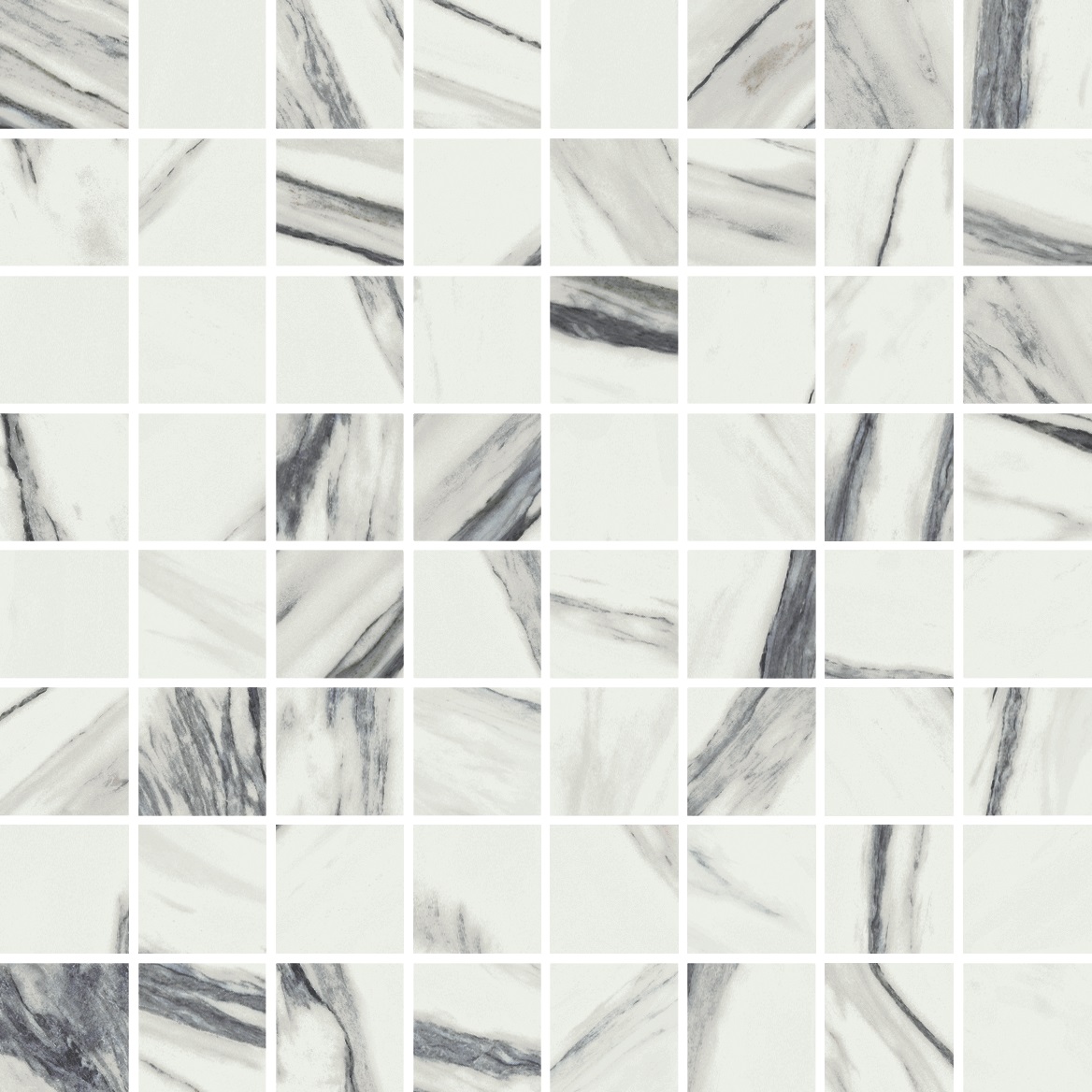 Мозаика Italon Charme Deluxe Fantastico Mosaico Lux 610110000633, цвет чёрно-белый, поверхность полированная, квадрат, 292x292