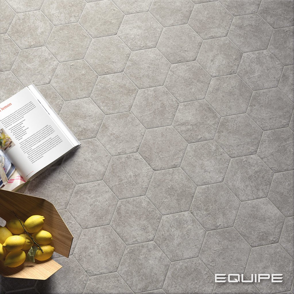 Плитка Equipe Hexatile Cement, галерея фото в интерьерах