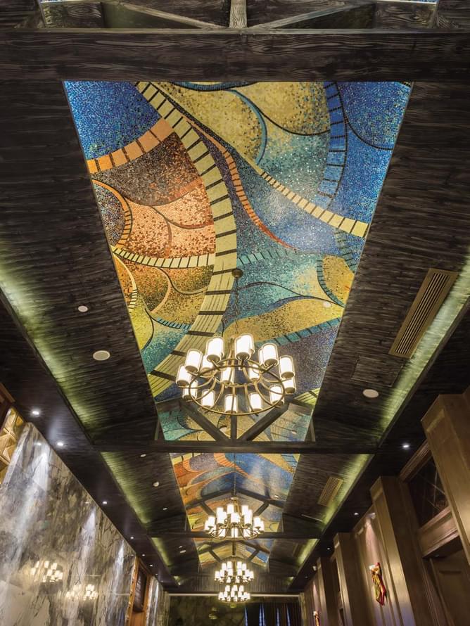 Плитка Alma Mosaic Панно, галерея фото в интерьерах