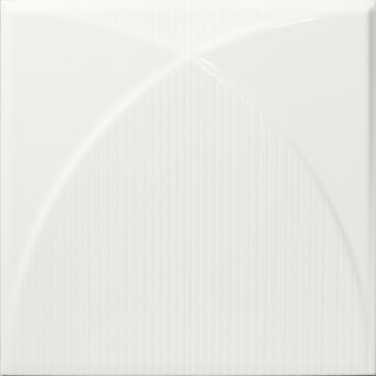 Керамическая плитка Dune Shapes 2 Bivio Luce 187439, цвет белый, поверхность сатинированная рельефная, квадрат, 250x250