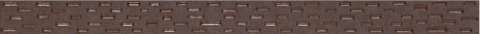 Бордюры Cinca Luxor Brown Casino 0000/420, цвет коричневый, поверхность глянцевая, прямоугольник, 40x550