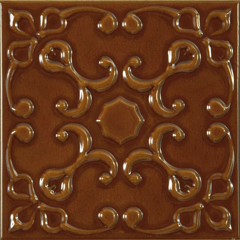 Керамическая плитка Aparici Trend Ambar, цвет коричневый, поверхность глянцевая, квадрат, 200x200