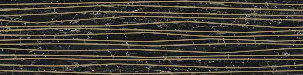 Декоративные элементы Settecento Reverse Decoro Wave Miroir Ret. 15635, цвет чёрный, поверхность полированная, прямоугольник, 300x1200