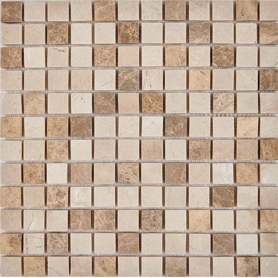 Мозаика Pixel Mosaic PIX276 Мрамор (23x23 мм), цвет бежевый, поверхность матовая, квадрат, 305x305
