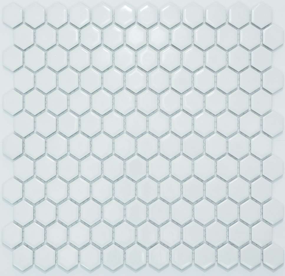 Мозаика NS Mosaic P-525, цвет белый, поверхность глянцевая, квадрат, 260x300