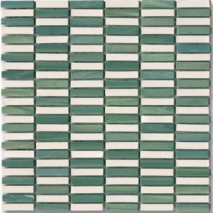 Мозаика Ker-av Brunelleschi Salino e Terra Verde (1X5) KER-0951, цвет разноцветный, поверхность матовая, квадрат, 300x300