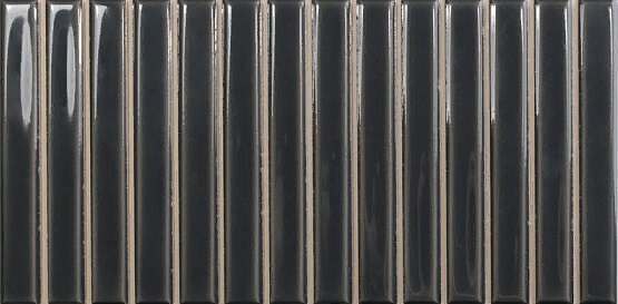 Керамическая плитка Wow Sweet Bars Ebony 128704, цвет чёрный тёмный, поверхность глянцевая, прямоугольник, 125x250