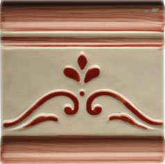 Декоративные элементы Vives Aranda Duque Burdeos, цвет бордовый, поверхность глянцевая, квадрат, 130x130