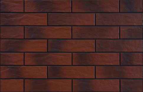 Клинкер Cerrad Facade Burgund Rustiko Shaded, цвет коричневый, поверхность глазурованная, прямоугольник, 65x240