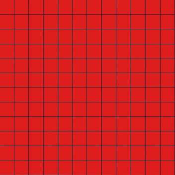 Мозаика Aparici Nordic Red Mosaic 2,5X2,5, цвет красный, поверхность глянцевая, квадрат, 298x298