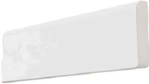Бордюры Wow Crafted Bullnose Handmade White 99524, цвет белый, поверхность глянцевая, прямоугольник, 35x150