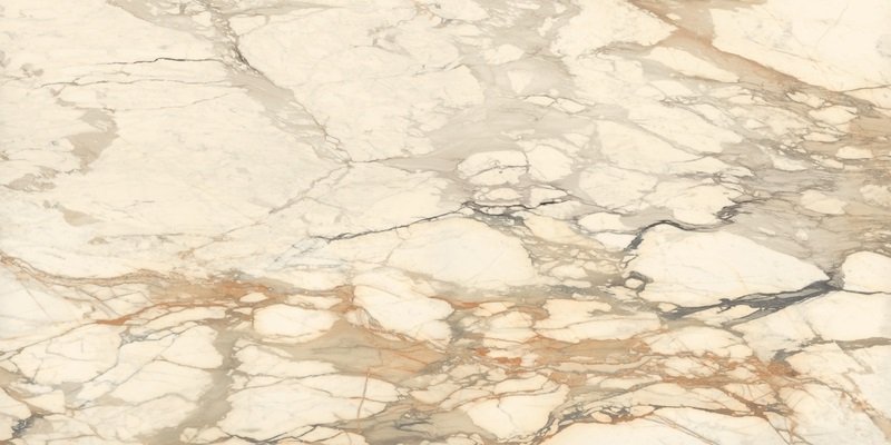 Широкоформатный керамогранит Marazzi Italy Grande Marble Look Calacatta Vena Vecchia Lux M7GF, цвет бежевый, поверхность полированная, прямоугольник, 1600x3200