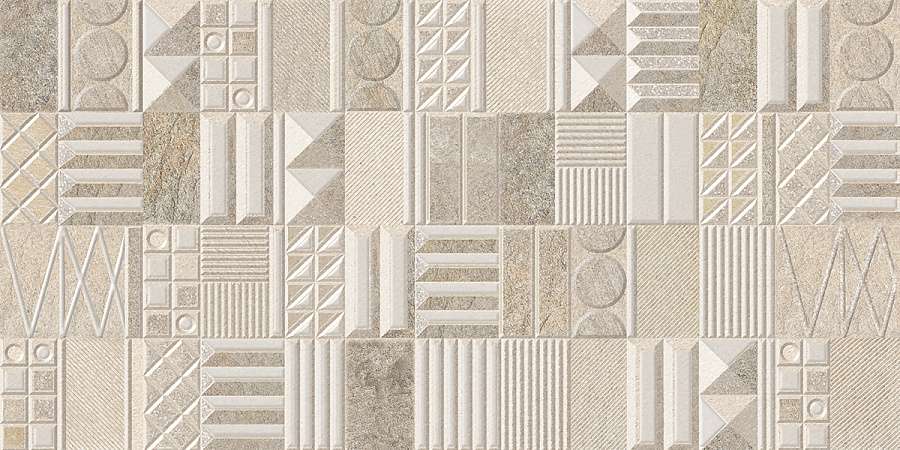 Декоративные элементы Azuvi Stone Decor Geometria, цвет бежевый, поверхность матовая, прямоугольник, 320x630