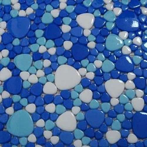 Мозаика Chakmaks Pebble G.250 sp, цвет синий, поверхность глянцевая, квадрат, 290x290