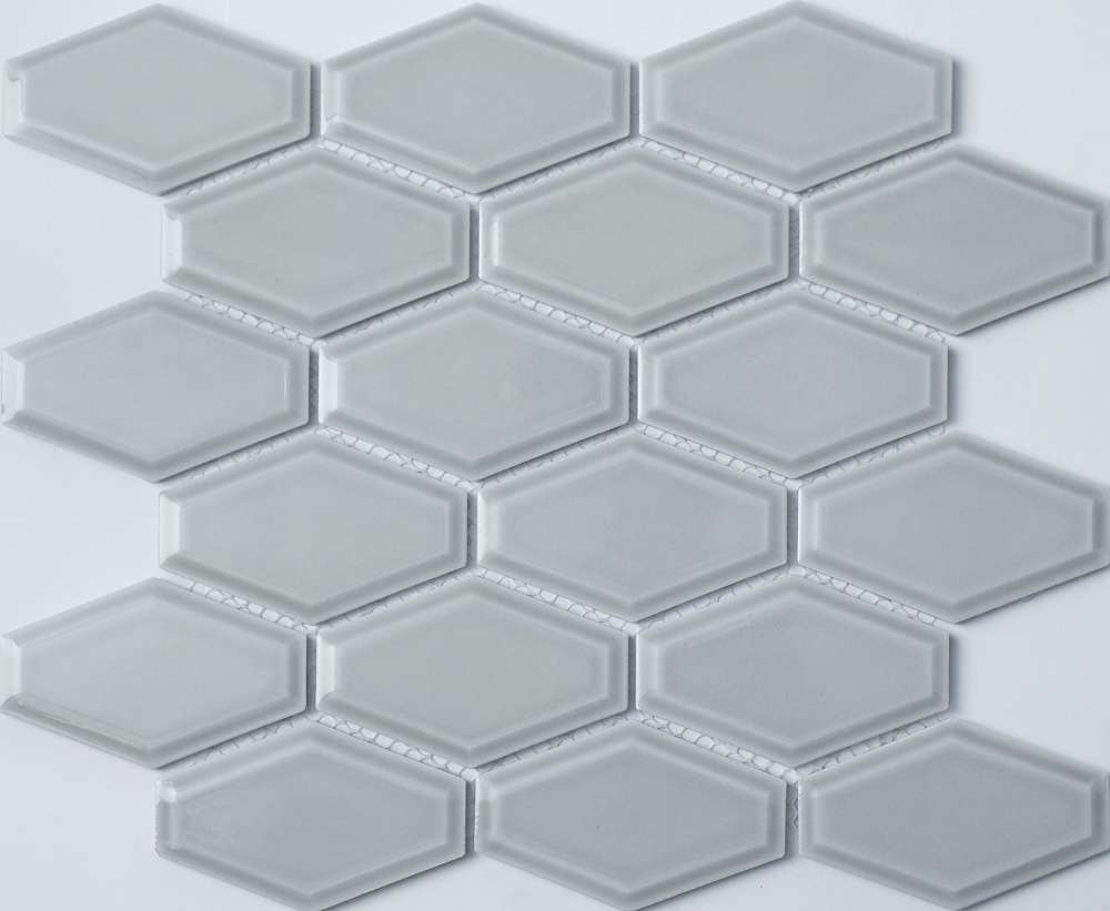 Мозаика NS Mosaic Rustic R-315, цвет серый, поверхность глянцевая, прямоугольник, 268x294