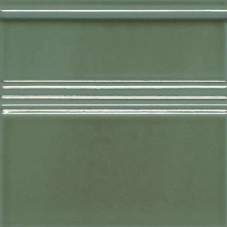 Бордюры Adex ADMO5205 Rodapie Clasico C/C Verde Oscuro, цвет зелёный, поверхность глянцевая, квадрат, 150x150