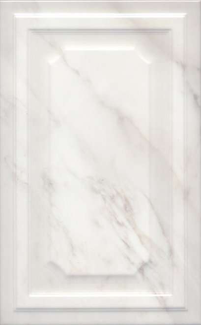 Керамическая плитка Kerama Marazzi Гран Пале белый панель 6357, цвет белый, поверхность глянцевая, прямоугольник, 250x400