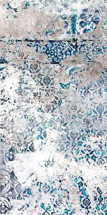 Широкоформатный керамогранит Flaviker Art Walls Fresco Nat PF60010090, цвет голубой, поверхность матовая, прямоугольник, 1200x2800