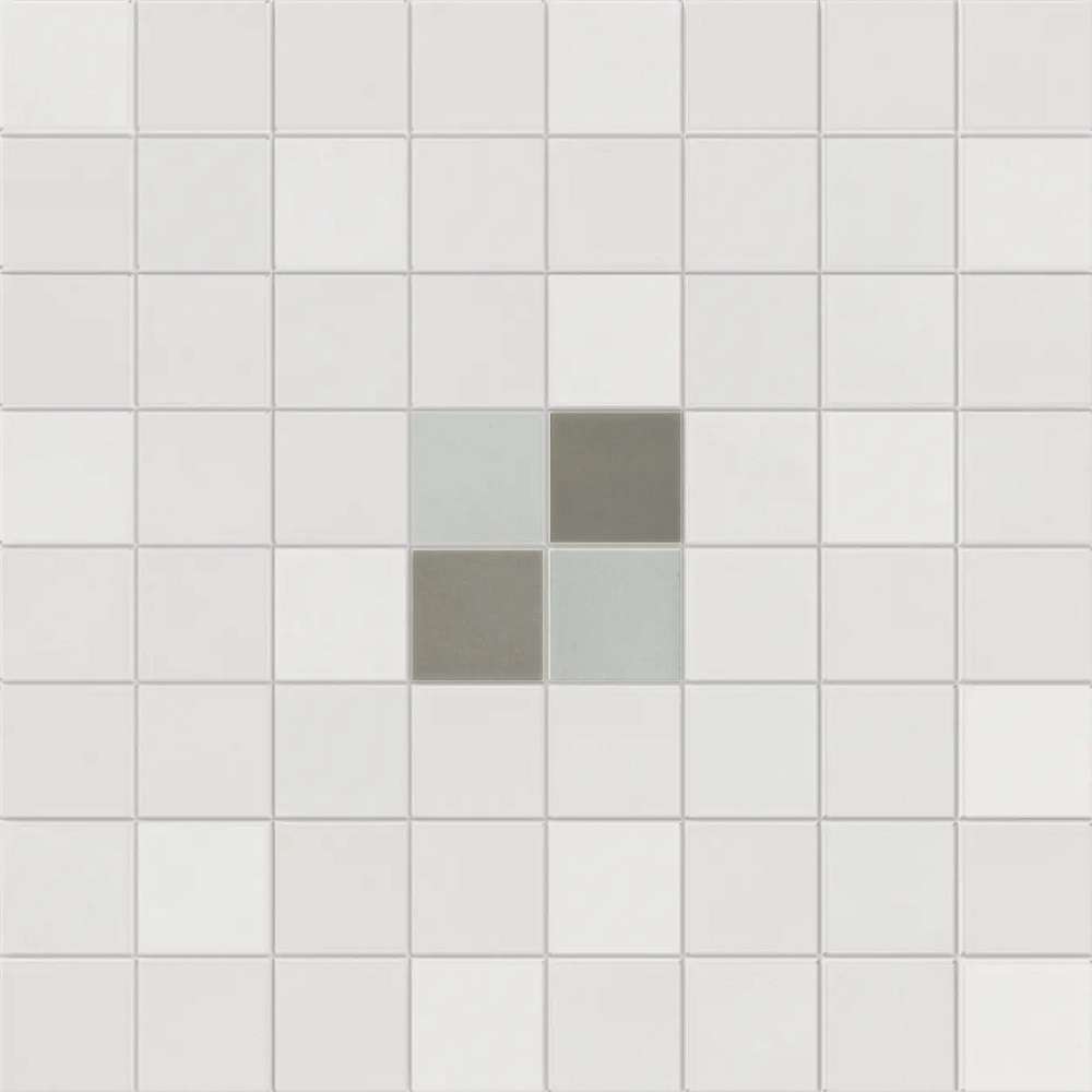 Керамогранит Wow Tesserae Play One Mar 127395, цвет белый серый, поверхность матовая, квадрат, 280x280