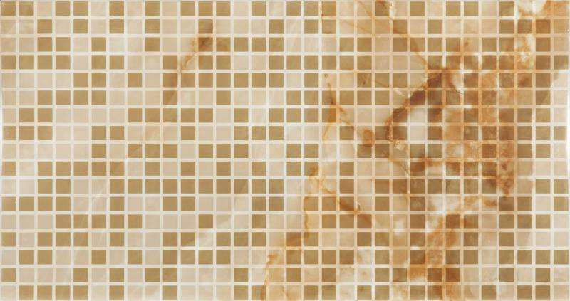 Мозаика Palo Rosa Onix Decor Blanco, цвет оранжевый, поверхность полированная, квадрат, 316x600