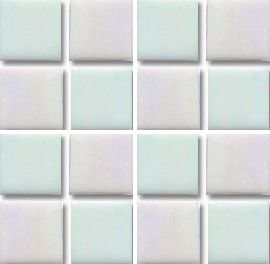 Мозаика Irida Glamour A20.102(1), цвет белый голубой, поверхность глянцевая, квадрат, 327x327