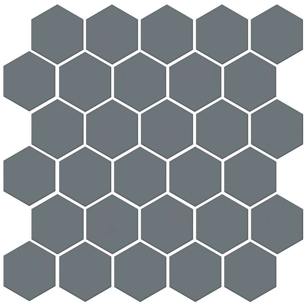 Мозаика Kerama Marazzi Агуста синий матовый из 30 частей 63012, цвет синий, поверхность матовая, шестиугольник, 297x298