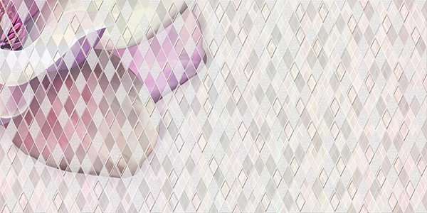 Декоративные элементы Rodnoe Crystal Brilliance-4 Decor White, цвет розовый, поверхность глянцевая, прямоугольник, 250x500