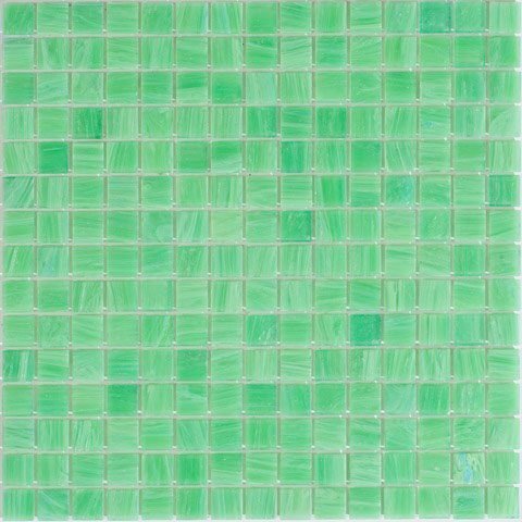 Мозаика Alma Mosaic Stella STM10, цвет зелёный, поверхность глянцевая, квадрат, 327x327