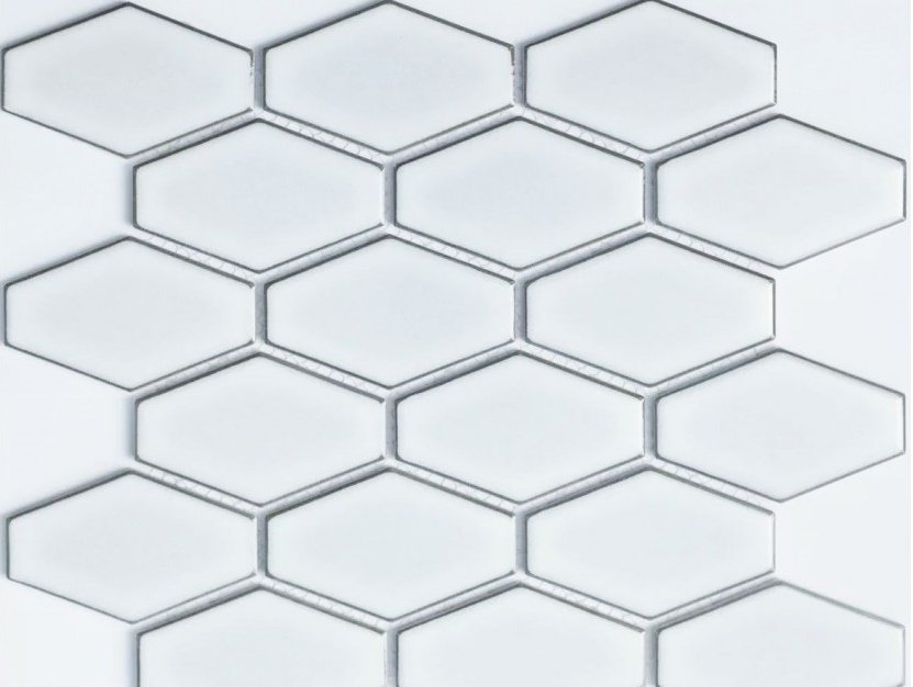 Мозаика NS Mosaic Rustic R-309, цвет белый, поверхность глянцевая, прямоугольник, 268x294