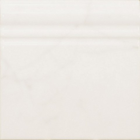 Бордюры Equipe Carrara Skirting 23095, цвет белый, поверхность глянцевая, квадрат, 150x150