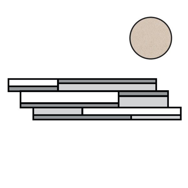 Декоративные элементы Floor Gres Floortech Floor 2.0 Mod.Lis.Sfa.3D 738977, цвет бежевый, поверхность матовая 3d (объёмная), прямоугольник, 150x600