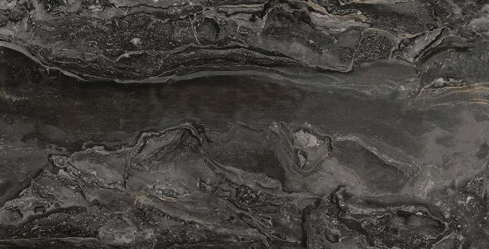 Керамогранит Museum Orobico Dark/75,5X151/EP 27338, цвет чёрный тёмный, поверхность глянцевая, прямоугольник, 755x1510